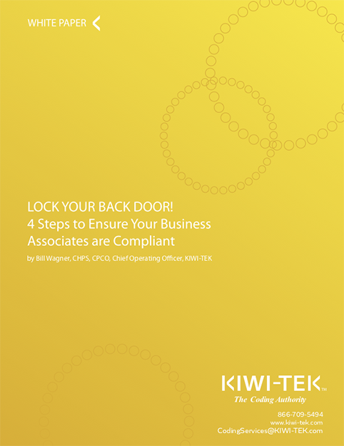 4 Steps to Ensure your Business Associates are Compliant White paper cover